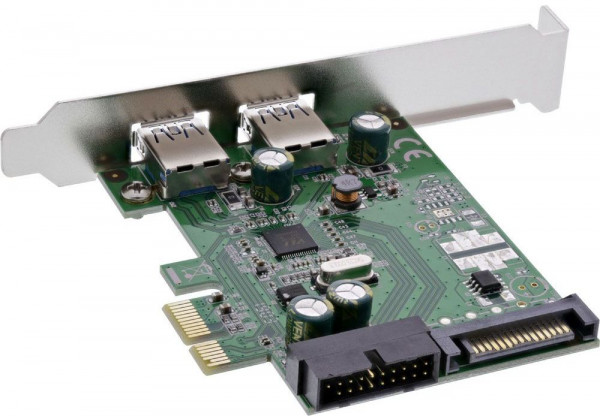 PCIe USB 3.0 Schnittstellen 4-fach (2+2) (USB 3.1 Gen.1) PCI-Express 2.0 (x1), inkl. Low-Profile Slotblech