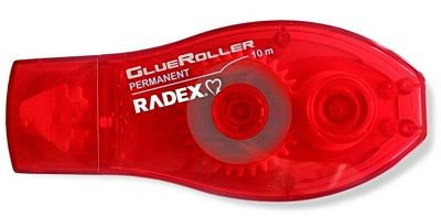 Kleberoller Radex rot permanent GlueRoller, 8mm x 10m, Umverpackung 20 Stück