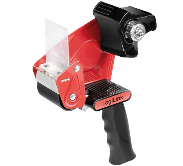 Handabroller mit regulierbarer Rollenbremse Rot Logilink mit ergonomischem Handgriff