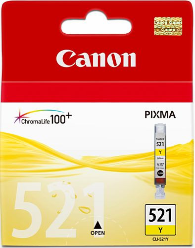 Tinte Canon CLI-521y yellow Original für ca. 530 Seiten bei 5% Deckung, oem 2936B001