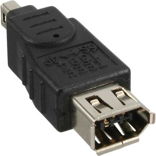 Firewire-Adapter 6polig Buchse auf 4polig Stecker IEEE1394