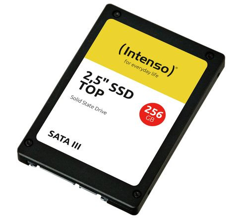 SSD 6,4 cm 256 GB Intenso Top 500 GB TBW, 520 MBps lesen, 500 MBps Schreiben