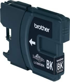 Tinte Brother LC980-BK black für ca. 300 Seiten bei 5% Deckung