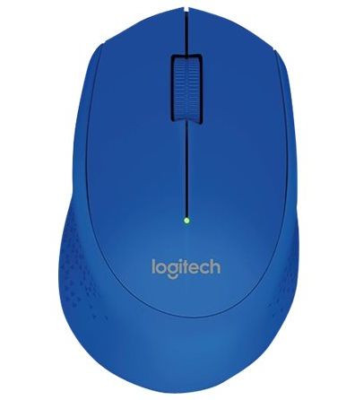 Maus Logitech  Wireless Mouse M280 Blue ergonomische 3-Tasten-Maus für Rechtshänder