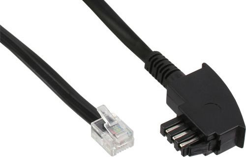 TAE-N Kabel 6adrig an RJ12 voll belegt 3m langes Modem/Fax-Anschlußkabel
