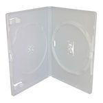 DVD Hülle 2fach Book-Case (einzeln) Amaray transparent DVD Box, mit transparenter Außentasche, 14mm