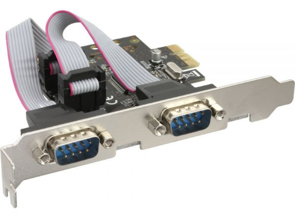PCIe COM Schnittstelle 2x 9-polig seriell Inline PCI-Express, 2x DB9 seriell Port