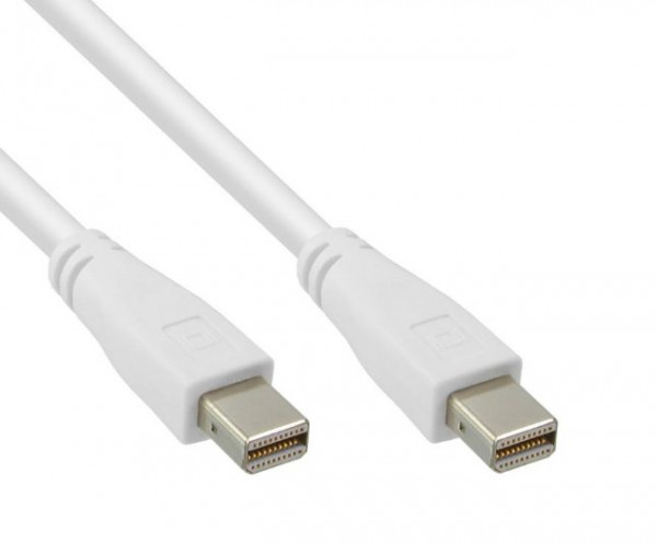 Monitor-Kabel mDP-mDP S-S 2m Weiß 2x Mini-DisplayPort Stecker