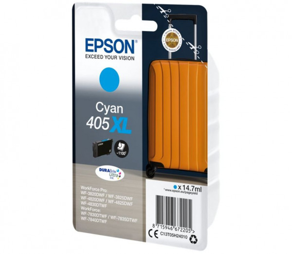 Tinte EPSON 405 XL Cyan Koffer hohe Kapazität, 14.7ml, für ca. 1.100 Seiten