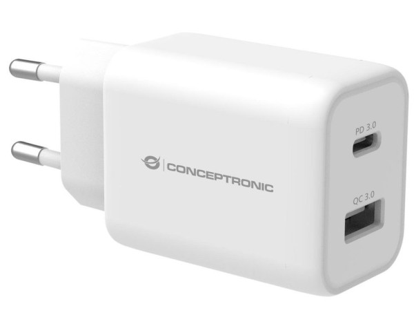 Ladegerät USB 1xC, 1xA Ladeadapter 33W PD-PPS, QC 3.0 Power Delivery 3.0, Schnellladetechnologie