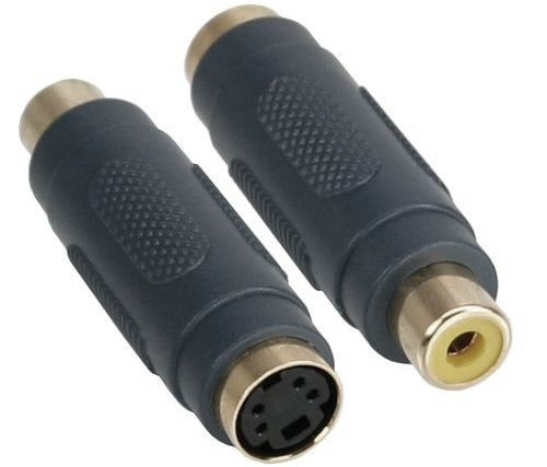 SVHS-Adapter Mini-Din-Buchse an Chinch Buchse 4polig Mini DIN an Composit-Buchse