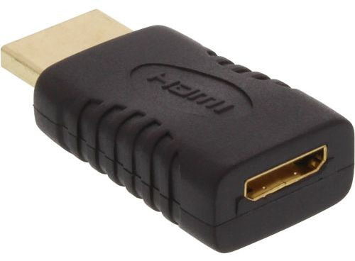 HDMI-Adapter 1xHDMI-A-Stecker an 1x HDMI-C-Buchse zum Anschließen von HDMI Kabel an Mini HDMI Anschluss