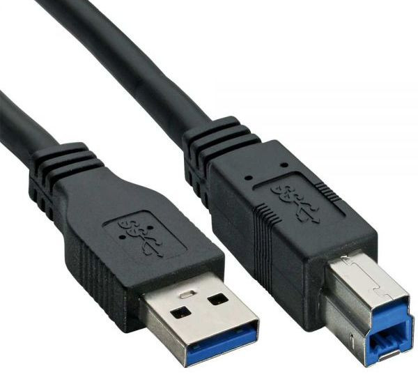 Kabel USB 3.0 0.5m A an B schwarz abwärtskompatibel mit USB 2.0 und 1.1