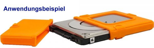 Schutzhülle für 6,4 cm (2,5'') Festplatte Orange Schutzbox für einzelne Festplatte, oem 4250273418637