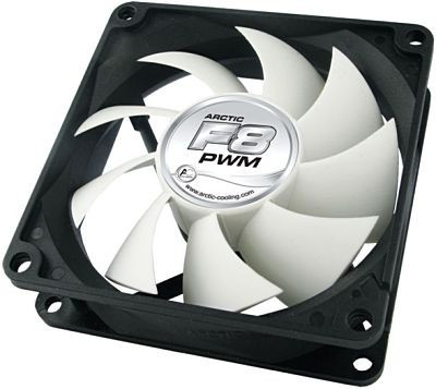 Lüfter  80 mm Arctic Fan F8 PWM 700-2000 RPM sehr leiser Gehäuselüfter, 3pin-Anschluß