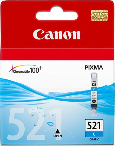 Tinte Canon CLI-521c cyan Original für ca. 535 Seiten per 5% Deckung, oem 2934B001