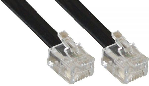 Telefonkabel RJ12-RJ12 6:6 polig 6P6C 3m Modularkabel mit 2x Westernstecker voll belegt