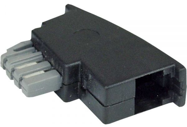 Adapter TAE-N Stecker auf RJ11 Buchse 6P4C