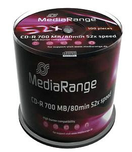 CD-R MEDIAGRANGE 700 MB / 80 Minuten 100er Spindel 52x Rohlinge, 100er Cake