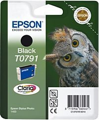 Tinte Epson schwarz T07914010 Eule 11ml, für ca. 540 Seiten