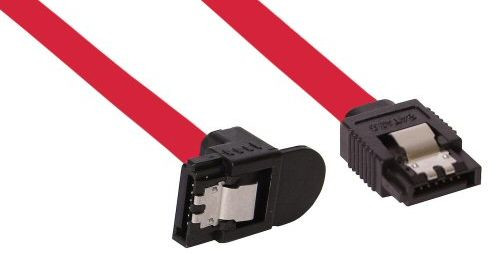 Festplattenkabel SATA-III 0.3m flach, abgewinkelt,mit Lasche 6 GB/s., serial ATA 3, S-ATA-III