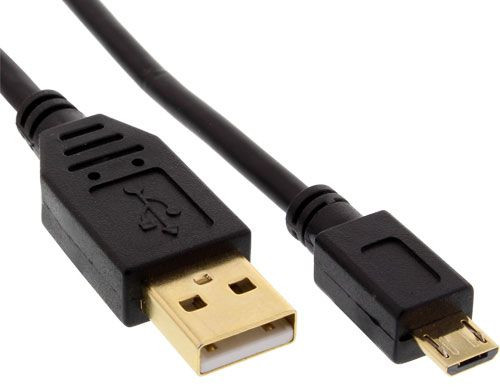 USB-Kabel 2.0 A-Stecker an Micro-B-Stecker ca. 1.5m vergoldete Kontakte, Micro B, oem 31715P