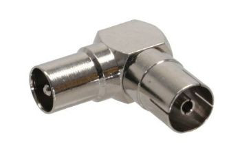 SAT-Kabel Koaxial-Verbinder Stecker-Buchse gewinkelt Metall