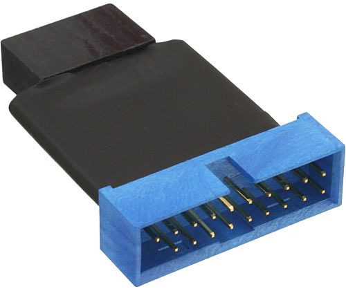 USB-Adapter 2.0 zu 3.0 Adapter intern zum Anschluß von USB 3.0 Geräten mit Pfostenanschluß
