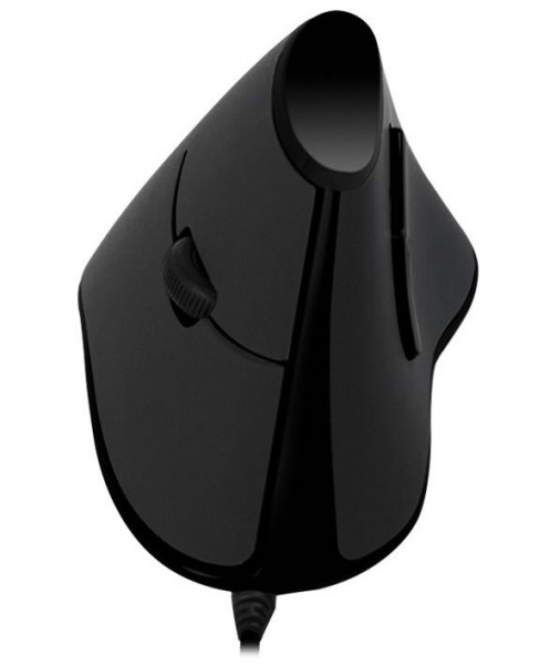 Maus LogiLink Vertikal ID0158 USB ergonomisches Design 5 Tasten, Schwarz, kabelgebunden, optisch, 1000 dpi