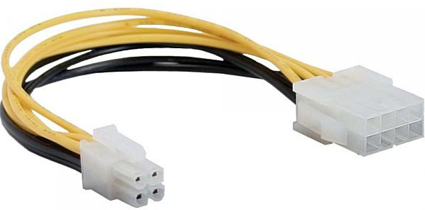 Stromversorgungs-Adapter 4polig Stecker an 8polig Buchse Stromadapter intern, 15cm, oem 26633A