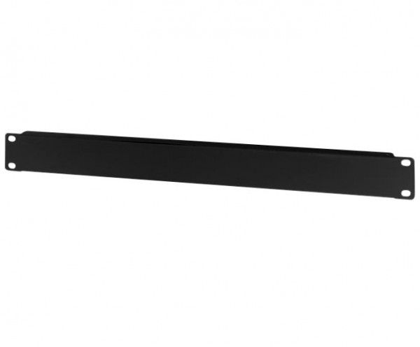 Blind-Panel/Blindabdeckung, 48,3 cm, 1 HE robustes Stahlblech 1,2 mm, schwarz