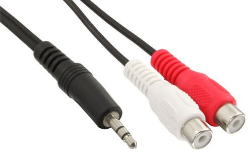 Audio-Adapter 1x Klinken-Stecker an 2x Cinchbuchse 3.5mm Klinkenstecker - 2x Cinchbuchse/-kupplung, stereo