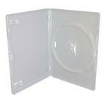DVD Hülle 1fach Book-Case (einzeln) Amaray transparent DVD Box, mit transparenter Außentasche, 14mm