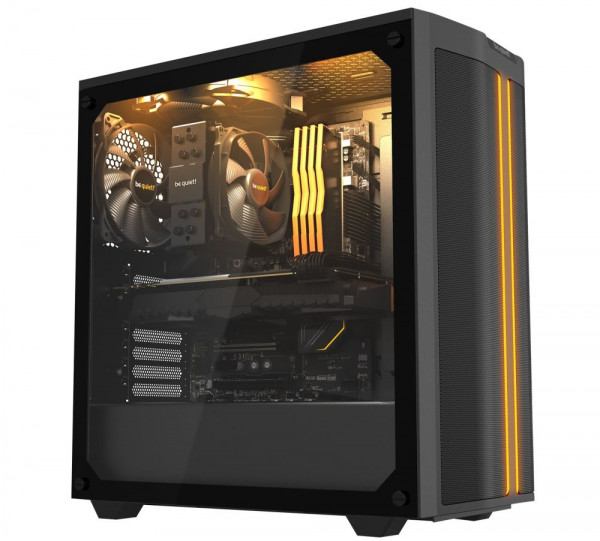 Gehäuse Midi-Tower BeQuiet Pure Base 500 DW black Seitenplatte mit Fenster, low noise, ARGB innen und in Front