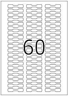 Etiketten 49x10 weiss Ringetikett (Hantelform) Herma 1500 Etiketten/VE, 25 Blatt/VE, HERMA 5116