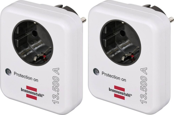 Überspannungsschutz 1-fach Brennenstuhl 2er Set Weiß externer Überspannungsschutz 220-250 V, 50/60 Hz, max. 16A
