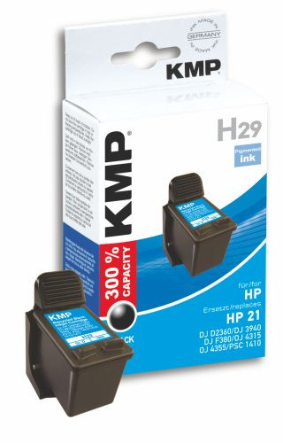 Tinte HP C9351AE No. 21 kompatibel KMP H29, !! Restposten !! 300% Kapazität!, 16.5 ml, black, oem 1900,4211