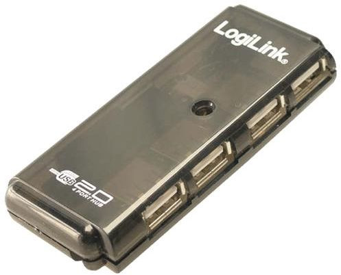 USB-Hub (USB 2.0)  4 Ports passiv Logilink UH0001A USB-Verteiler, Stromversorgung über USB - ohne Netzteil
