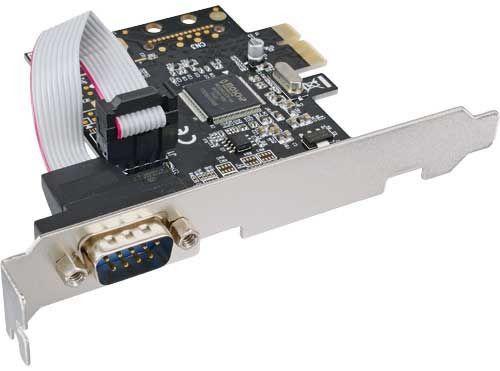 PCIe COM Schnittstelle 1x 9-polig seriell Inline PCI-Express, 1x DB9 seriell Port