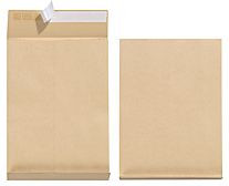 Versand-Faltentasche C4 120g/m² VE=250 Stück ohne Fenster, braun, 229x324x40 mm
