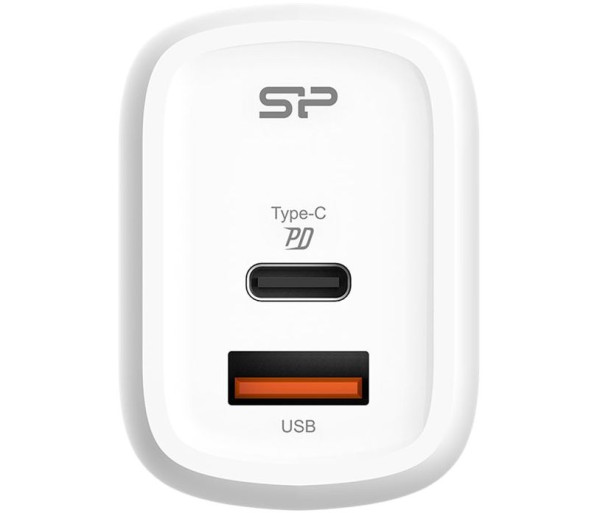 Ladegerät USB-Netzteil USB-C und USB-A PD QC Silicon Power 100-240V, 30W, max. 3A, Weiß