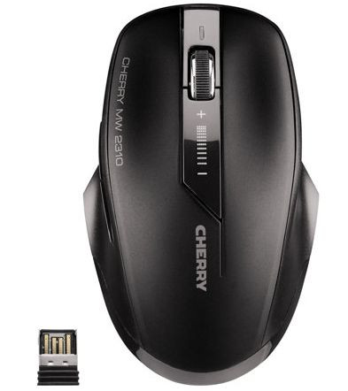 Maus Cherry MW2310 2.0 wireless/schnurlos Anthrazit 3 Jahre ohne Batteriewechsel