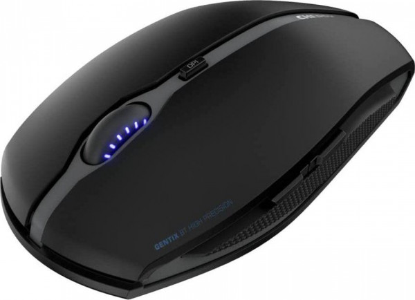 Maus Cherry GENTIX BT Wireless schwarz mit Scroll-Rad 3-Tasten Bluetooth-Mouse, Unterstützung mehrerer Geräte