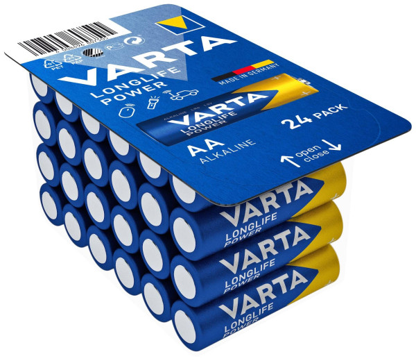 Batterie AA/R6/LR6 Mignon Varta LONGLIFE Power 24 Stück (** Alkali-Mangan, 1.5V,