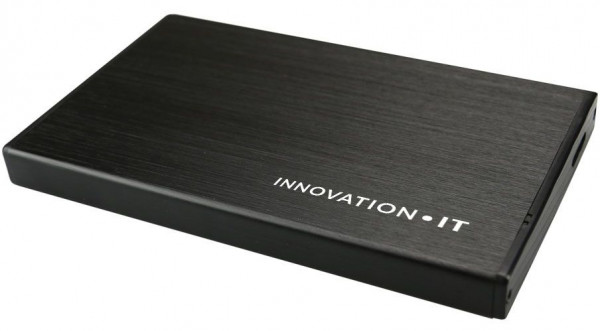 Gehäuse 6,4 cm extern USB 3.0 Innovation IT schwarz für SATA Festplatten oder SSDs