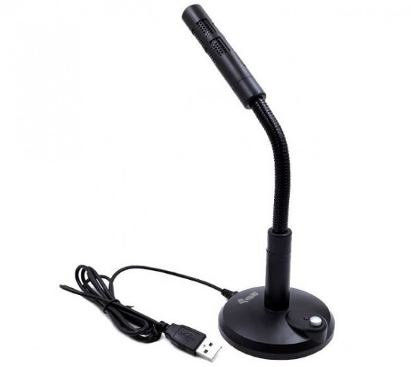 Mikrofon EQUIP Tischmikrofon, einstellbarer Winkel, USB Plug & Play, mit Ein-/Ausschalter, Kabellänge 1.2m