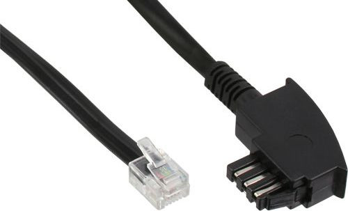 TAE-N Kabel 6adrig an RJ12 gebrückt 6m langes Modem/Fax-Anschlußkabel