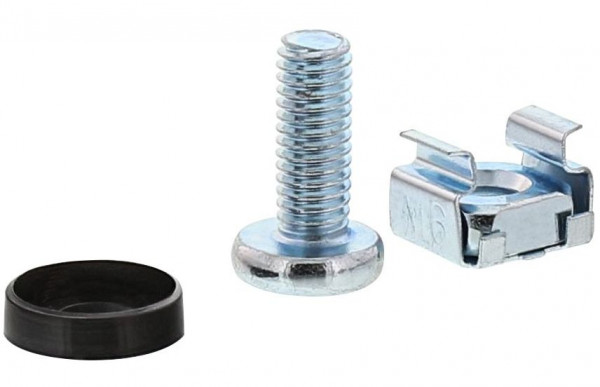 Käfigmuttern-Montageset 100er Pack Muttern, Schrauben M6 u. Unterlegscheiben