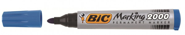 Permanentmarker BIC 2000 Ecolutions Blau runde Spitze (Umverpackung 12 Stück)