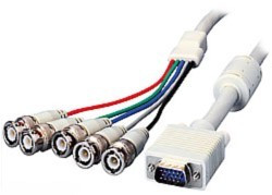 VGA-Kabel BNC 15P-5*BNC 5m hochwertig 15poliger Stecker an 5*BNC-Stecker
